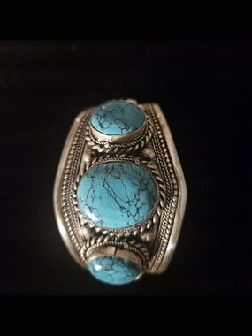 Turquoise Silver Cuff Bracelet